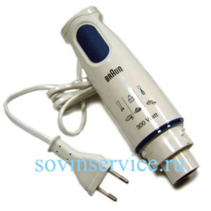 7051315 — Блендер 300W Braun MR390 — MR440 (тип 4179, 4189), без насадок, цвет белый - Для бытовой техники BrAun